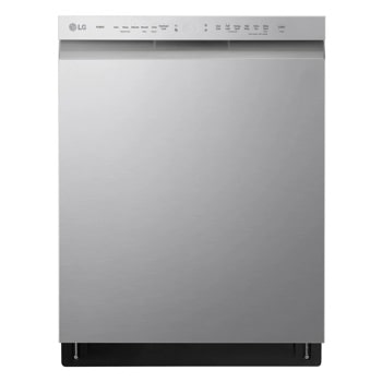 LG ADFD5448AT Dishwasher with stainless steel finish and top control panel - Front View1