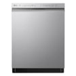 LG ADFD5448AT Dishwasher with stainless steel finish and top control panel - Front View