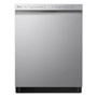 LG ADFD5448AT Dishwasher with stainless steel finish and top control panel - Front View