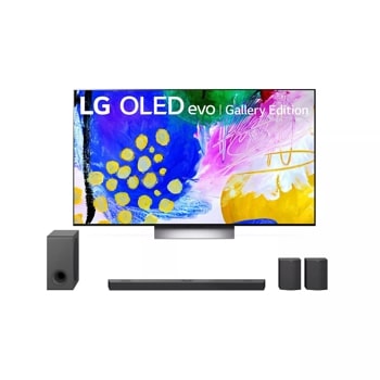 Home Theater Package with 77-inch G2 OLED TV and S95QR Sound Bar with Surround Speakers