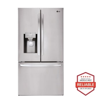 28 cu.ft 3 Door French Door, Standard Depth Refrigerator with Dual Ice Makers
1