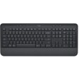 Logitech 920010908 wireless keyboard with full-size layout featuring media controls, number pad and black matte finish - Top View