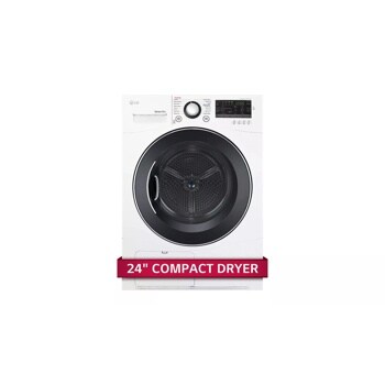 Front view of the 4.2 cu.ft. Compact Electric Condensing Front Load Dryer - DLEC888W. 