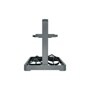 AGM30091511 kitchen accessory stand with vertical support column and square base featuring pot holders - Side View