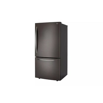 26 cu. ft. bottom freezer refrigerator right side angle view