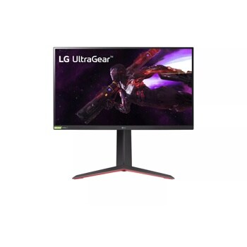 Front view of the 27 Inch LG UltraGear (27GP83B-B) gaming monitor with 165Hz refresh rate and 1ms (GtG) response time