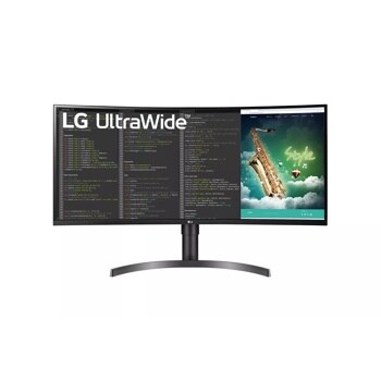 LG 35WN65C-B 35 inch UltraWide Curved WQHD HDR10 Monitor front view
