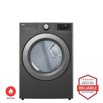 LG DLG3471M Gas Dryer Brought to You by Americas Most Reliable Line of Appliances - Front View