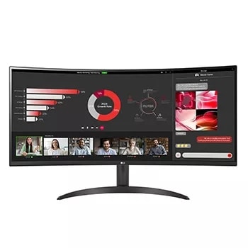  LG 34WQ60C-B.AUS 34 Curved UltraWide™ QHD IPS HDR 10 Monitor  with Dual Controller & OnScreen Control, Black : Electronics