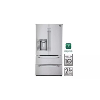 LG Studio - Large Capacity Counter Depth 4 Door French Door Refrigerator with Ice & Water Dispenser
