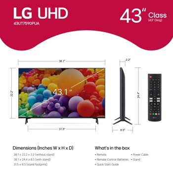 43 inch Class LG 4K UHD TV - 43UT7590PUA