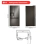 LG LF25H6330D Refrigerator Dimensions 32 3/4 Inch W x 35 3/8 Inch D x 69 7/8 Inch H - Front Side and Top Views