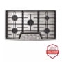 Front view of the LG STUDIO 36" Gas Cooktop - LSCG367ST. Includes a graphic logo that says, Brought to you by America’s Most Reliable Line of Appliances.