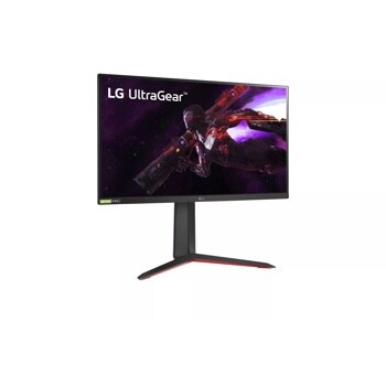 Left side view of the 27 Inch LG UltraGear (27GP83B-B) gaming monitor with 165Hz refresh rate and 1ms (GtG) response time