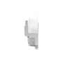 LG AKC73369912 refrigerator ice maker assembly in white with mounting bracket - Side View