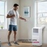 control your AC using the included remote.