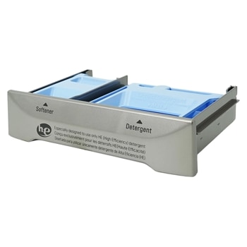 AAZ72925602 LG washer detergent and softener dispenser drawer with dual compartments for HE detergent1