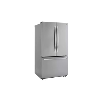 29 cu. ft. smart french door refrigerator left side angle view 