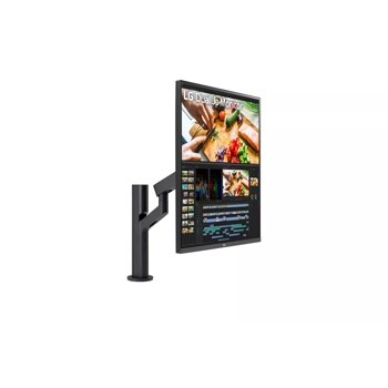 LG 28MQ780-B 28 inch DualUp Square Monitor left side angle view
