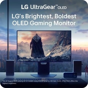 LG 27GX700A-B 27 Monitor – LG UltraGear OLED LG's Brightest Boldest OLED Gaming Monitor