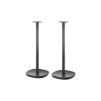 FS-M52 LG audio accessory floor stands with round base and adjustable height pole in matte black finish