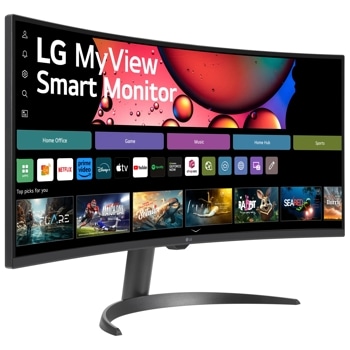 34" MyView Smart Monitor WQHD 21:9 Curved Screen 100Hz with webOS