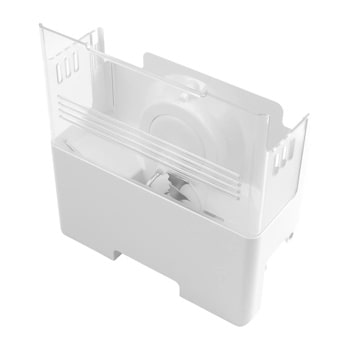 AKC73369912 LG refrigerator ice maker assembly with clear bin and white housing1