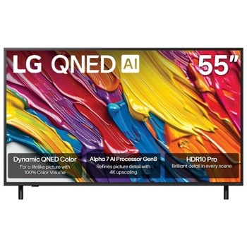 55 Inch LG QNED82A QNED TV 55QNED82AUA - Front View

