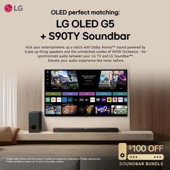 S90TY LG Soundbar for TV with Dolby Atmos® 5.1.3 channel, Best LG OLED matching