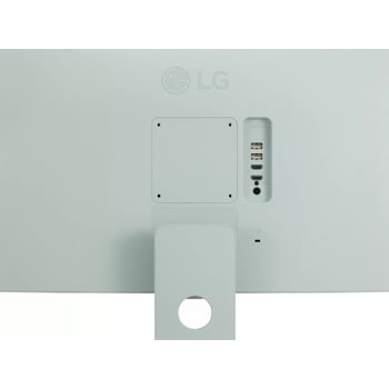 Back view of the 27 Inch LG MyView (27SR50F-G) Green Smart Monitor with 4K UHD resolution and webOS