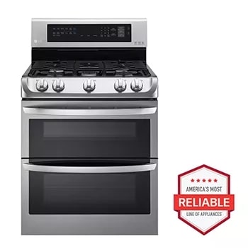 LG 6.9 Cu. Ft. Slide-In Double Oven Gas True Convection Range with  EasyClean and InstaView Stainless Steel LTGL6937F - Best Buy