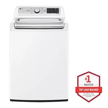 LG 27 in. 4.8 cu. ft. Top Load Washer with 4-Way Agitator & TurboDrum  Technology - White