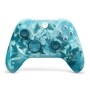 Xbox wireless controller EP229571 with blue camouflage pattern design showing all buttons and joysticks - Front View