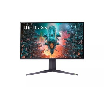 Front view of the 32 Inch LG UltraGear (32GQ950-B) gaming monitor with 144Hz refresh rate and 1ms (GtG) response time