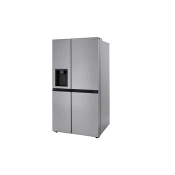 23 cu. ft. side-by-side counter-depth refrigerator right side angle view
