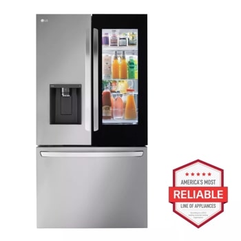 26 cu. ft.instaview® counter-depth max french door refrigerator front view