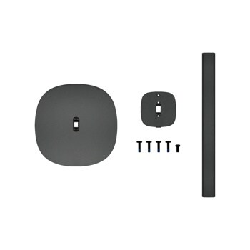 FS-M51 Soundbar mounting kit with wall bracket, base plate, mounting screws and vertical stand pole in black finish