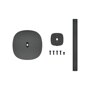 FS-M51 Soundbar mounting kit with wall bracket, base plate, mounting screws and vertical stand pole in black finish