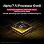 70-Inch 4K UHD TV 70UA7500ZUD Alpha 7 AI Processor Gen8 infographic showing enhanced brightness, improved sound, refined picture detail with 4K upscaling and Dynamic Tone Mapping Pro