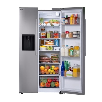 27 cu. ft. Standard-Depth, Side-by-side Refrigerator, with Ice and Water and New Bar Handle Design