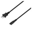 PCS35 black power cord with standard two-prong plug on one end and figure-8 connector on the other end for audio accessories