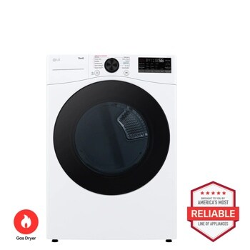 LG DLGX4081W Gas Dryer Brought to You by Americas Most Reliable Line of Appliances - Front View
