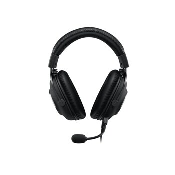 Logitech 981000906 gaming headset with padded ear cups, adjustable headband, and detachable microphone - Front View