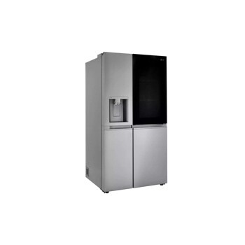 27 cu. ft. side by side door in door refrigerator left side angle view