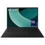 LG Gram 17Z90TL-H.AUB9U1 Laptop with Intel Core Ultra processor displaying teal gradient screen and full keyboard - Front View