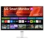 LG 27U511SB-W Smart Monitor with webOS interface displaying streaming apps and content recommendations - Front View