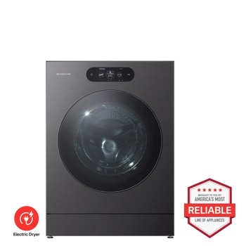 LG WM9998HBA Washer Dryer Combo with Americas Most Reliable Line of Appliances badge - Front View