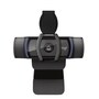 Logitech 960001401 HD 1080p webcam with privacy shutter open and dual stereo microphones - Front View