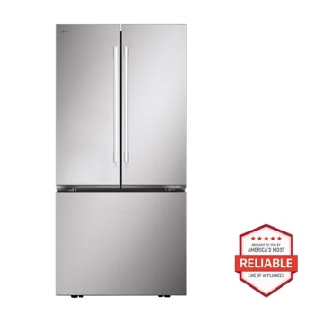 25 cu. ft. 3-Door French Door Refrigerator with Hybrid Handle Design1