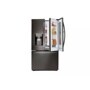 Front view of the 22 cu. ft. Smart wi-fi Enabled InstaView™ Door-in-Door® Counter-Depth Refrigerator - LFXC22596D. 